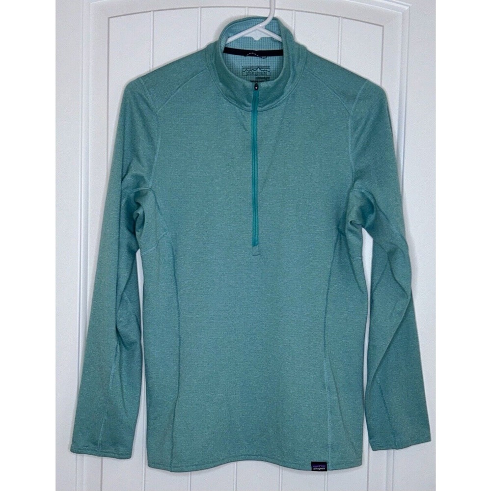 Patagonia Capilene Midweight Zip Neck Long Underwear Top Vjosa Green X-dye M